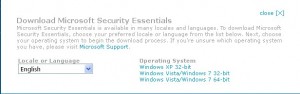antivirus microsoft security essentials