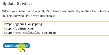 kumpulan daftar list ping wordpress