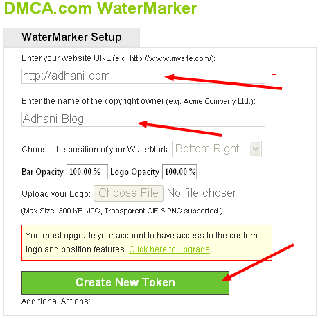 setting dmca watermarker