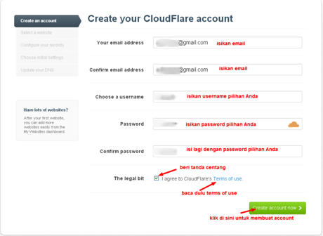 cara buat akun di cloudflare