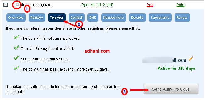 transfer domain dari domain.com ke namecheap